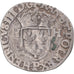 Moeda, França, Henri III, Douzain aux deux H, 1577, Dijon, VF(30-35), Prata