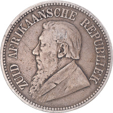 Moneda, Sudáfrica, 2-1/2 Shillings, 1892, Pretoria, BC+, Plata, KM:7