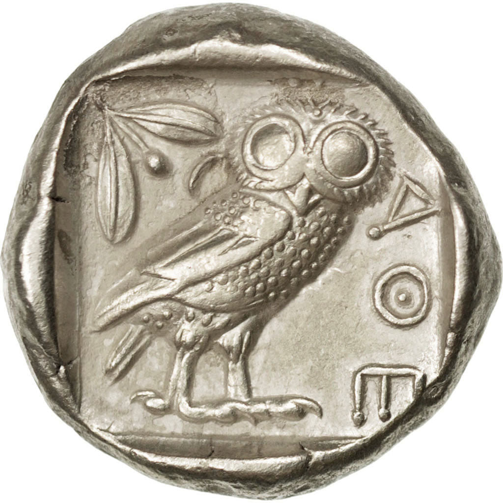 Attica, Athens (490-407 BC), Tetradrachm, Athens, AU(55-58), Silver, SNGCop...