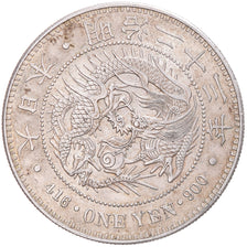 Japan, Mutsuhito, Yen, Year 23 (1890), Osaka, AU(55-58), Silver, KM:A25.3