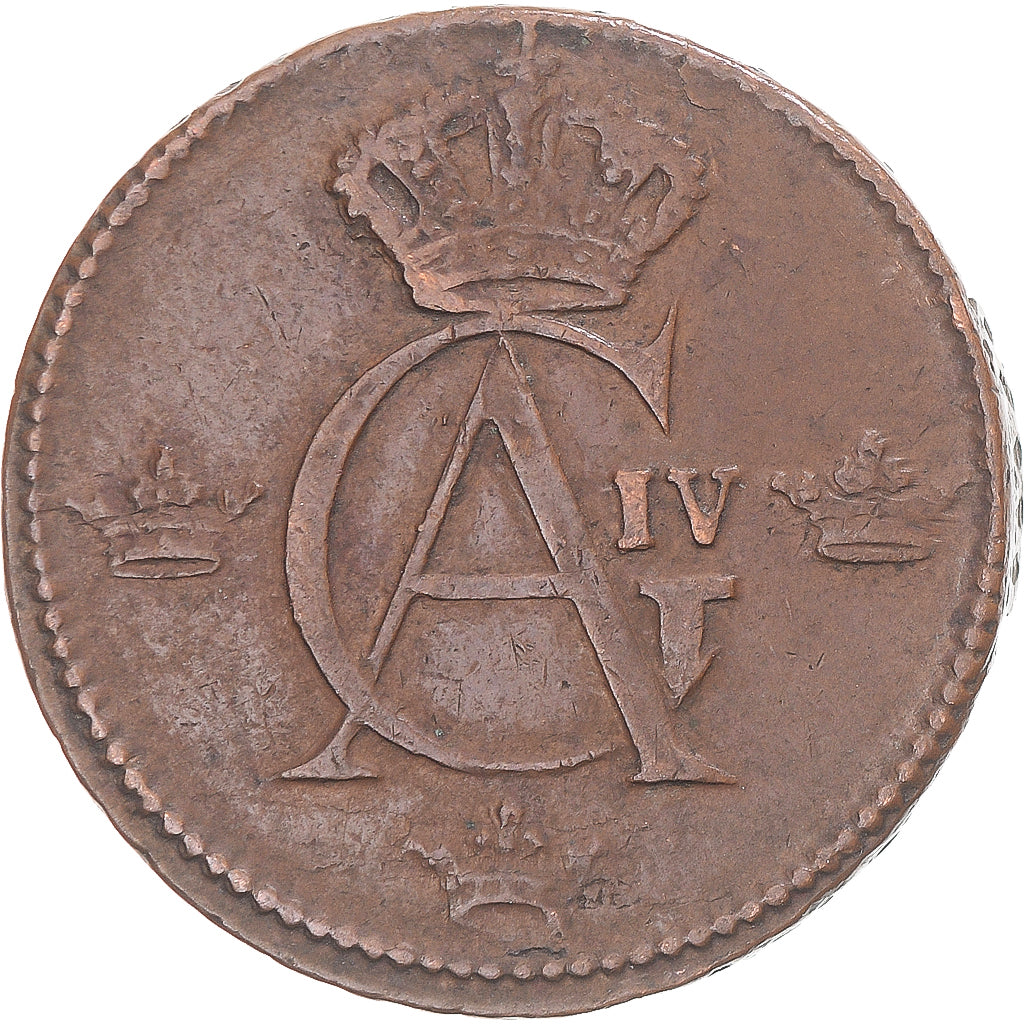 Coin, Sweden, Gustaf IV Adolf, 1/2 Skilling, 1807, EF(40-45), Copper, KM:565