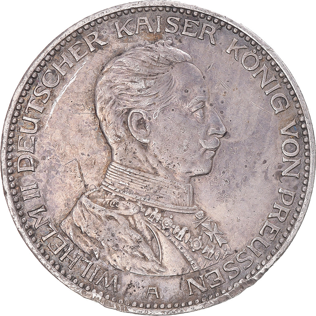Coin, German States, PRUSSIA, Wilhelm II, 3 Mark, 1914, Berlin, AU(55-58)