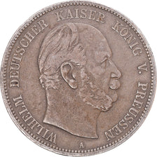 Coin, German States, PRUSSIA, Wilhelm I, 5 Mark, 1876, Berlin, VF(30-35)