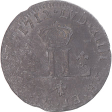 Munten, Frankrijk, Louis XIV, XXX Deniers aux 2 L couronnés, 1712, Lyon, FR