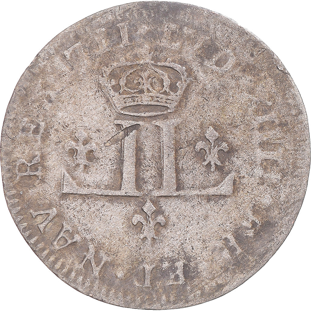 Coin, France, Louis XIV, XXX Deniers aux 2 L couronnés, 1711, Lyon, VF(30-35)