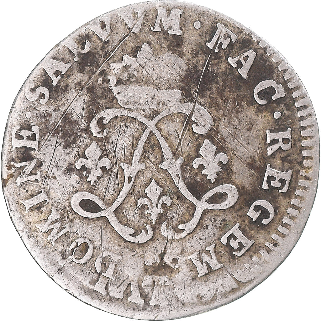 Moneta, Francia, Louis XIV, 4 Sols aux 2 L, 1691, réformé, MB, Argento