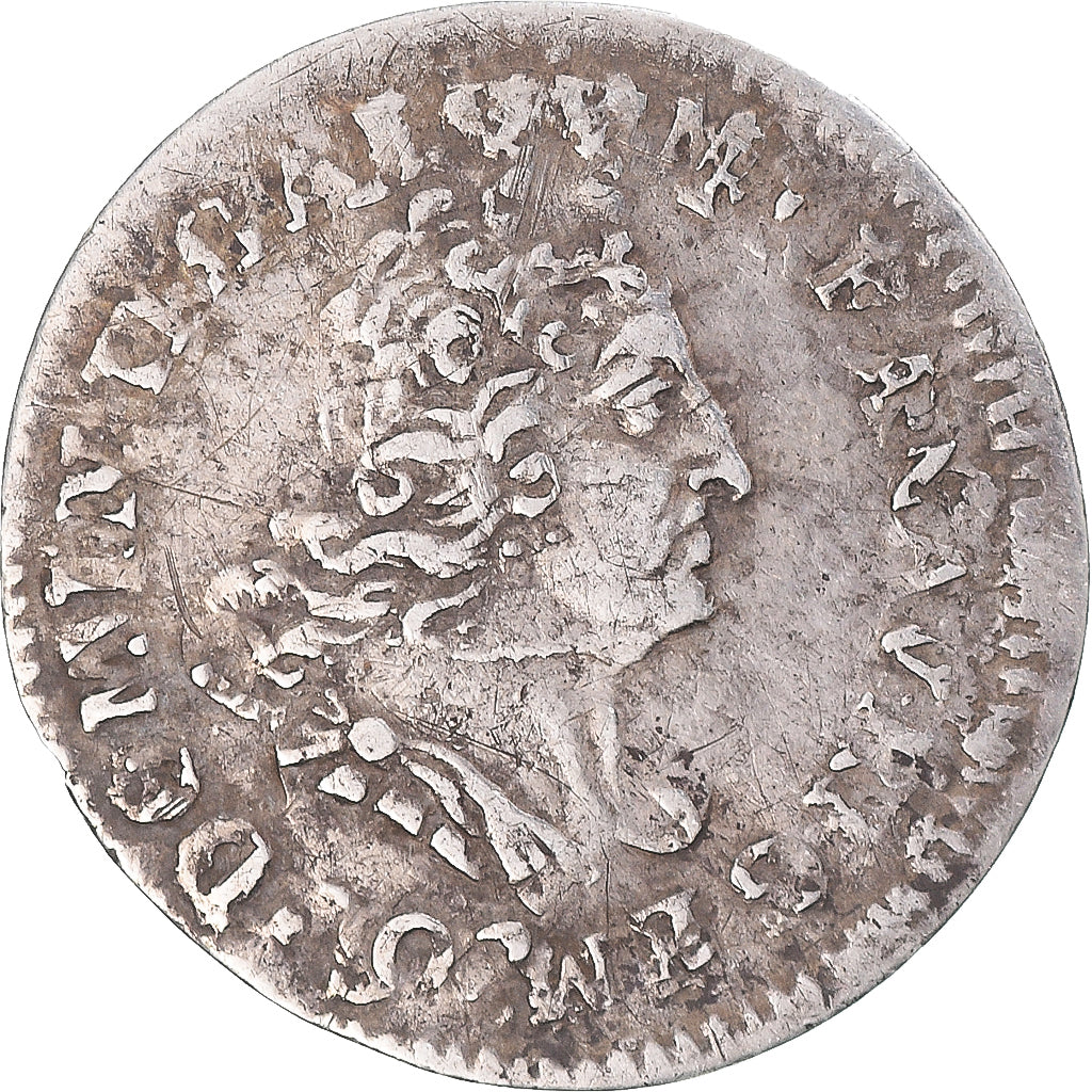 Coin, France, Louis XIV, 5 Sols aux insignes, 1702, réformé, EF(40-45)