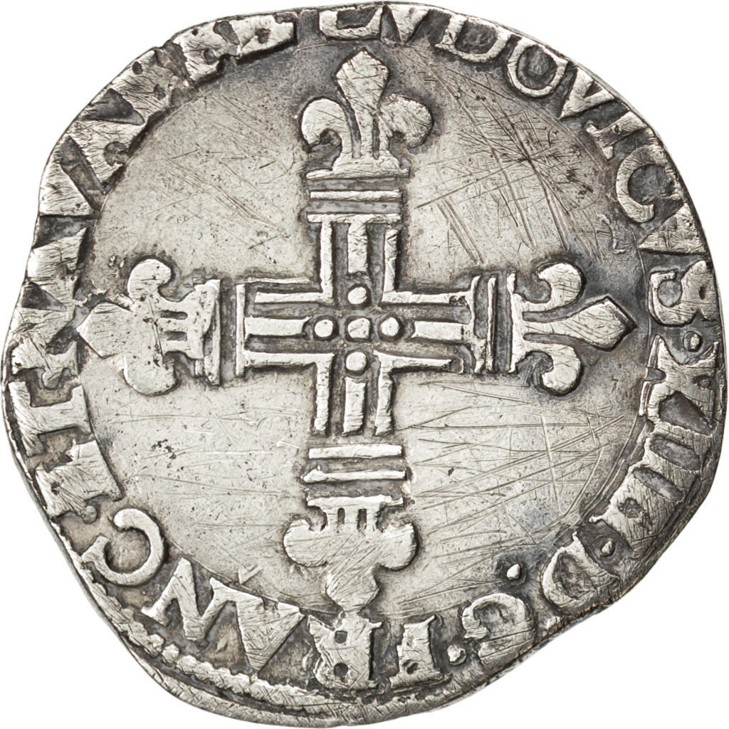 Louis XIV, 1/4 Écu de Navarre, 1648, Saint-Palais, Gadoury 152