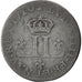 FRANCE, XXX Deniers aux 2 L couronnés, 30 Deniers, 1710, Metz, KM #378.1, V...
