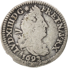 Louis XIV, 4 Sols aux 2 L couronnées, 1692 A, Paris, Gadoury 106