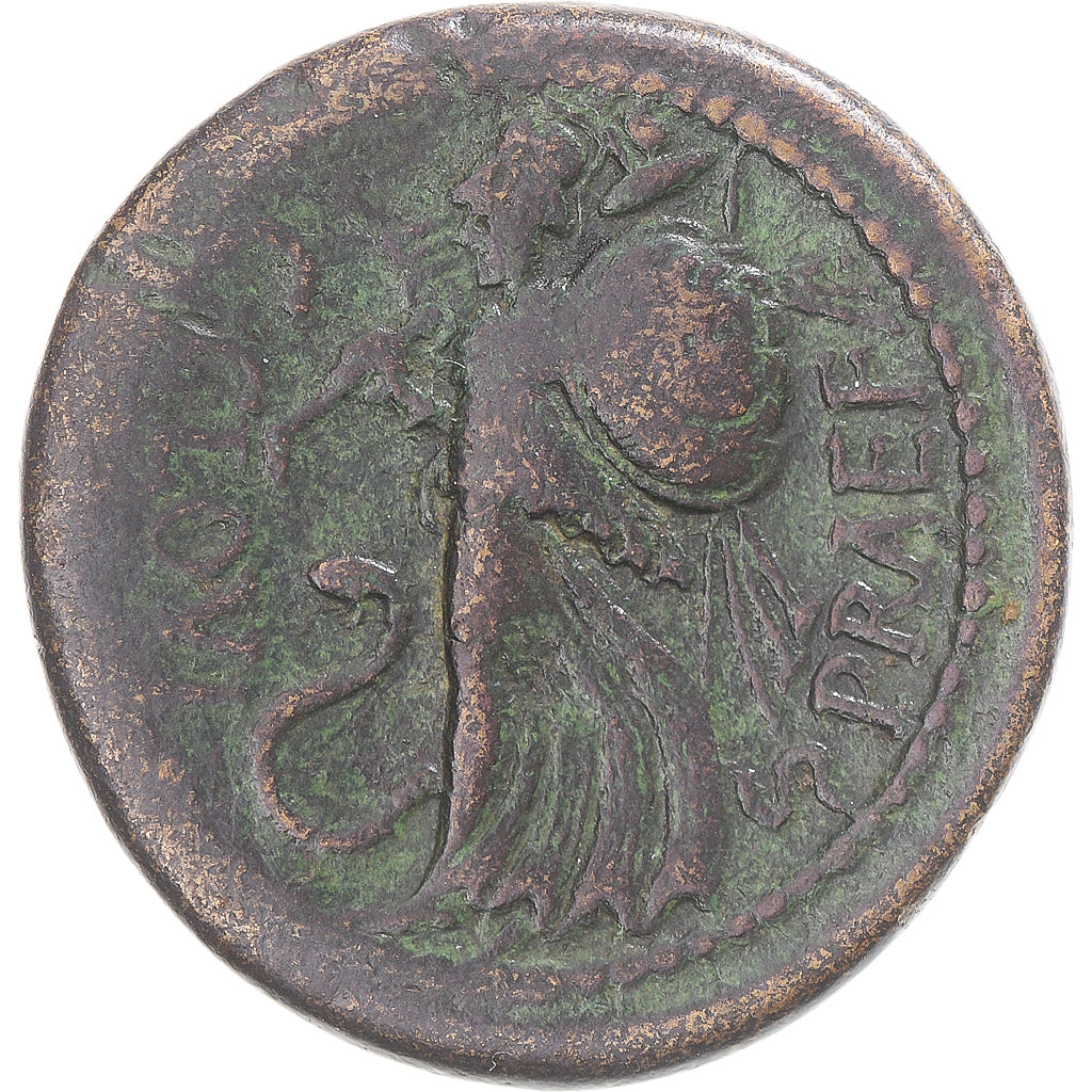 Moneta, Julius Caesar, Dupondius, 45 BC, Milan (?), VF(20-25), Brązowy