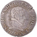Moneta, Francia, Henri III, 1/2 Franc au col plat, 1588, Poitiers, BB, Argento
