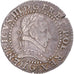 Moneda, Francia, Henri III, 1/2 Franc au col plat, 1588, Poitiers, MBC, Plata