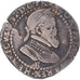 Moneta, Francja, Henri IV, 1/4 Franc, 1594, Rouen, Inédit !, VF(30-35), Srebro
