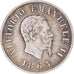 Coin, Italy, Vittorio Emanuele II, 50 Centesimi, 1867, Milan, EF(40-45), Silver