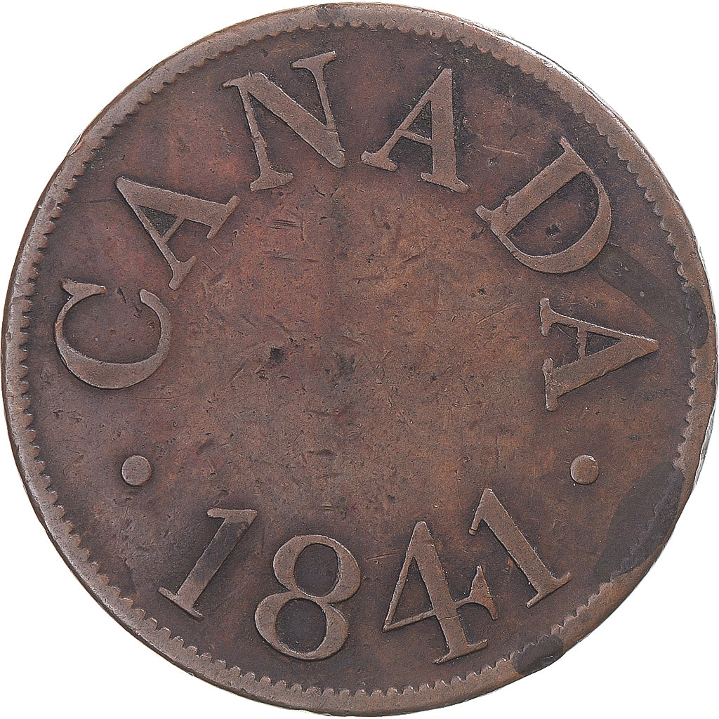 Kanada, Halfpenny Token, 1841, SS, Kupfer