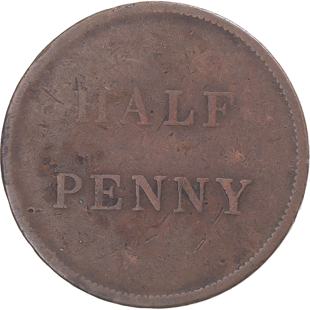 Kanada, Halfpenny Token, 1841, SS, Kupfer