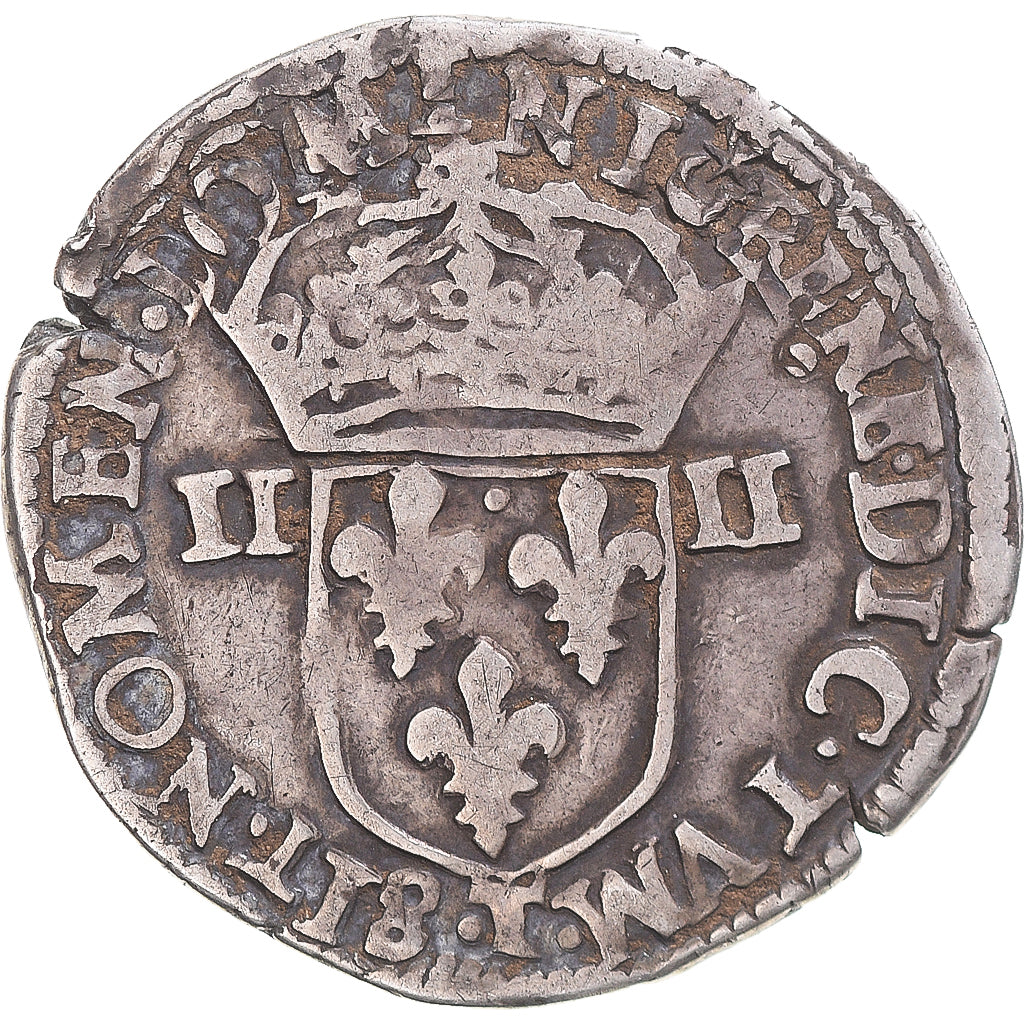 Münze, Frankreich, Henri IV, 1/4 Ecu, 1604, Nantes, S+, Silber, Gadoury:597