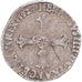 Moneta, Francia, Henri IV, 1/4 Ecu, 1592, Rennes, MB+, Argento, Gadoury:597