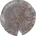Moneda, Francia, Charles X, Douzain aux deux C, 1592, BC+, Vellón, Gadoury:514