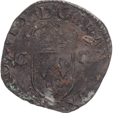 Moneta, Francja, Charles X, Douzain aux deux C, 1593, VF(20-25), Bilon