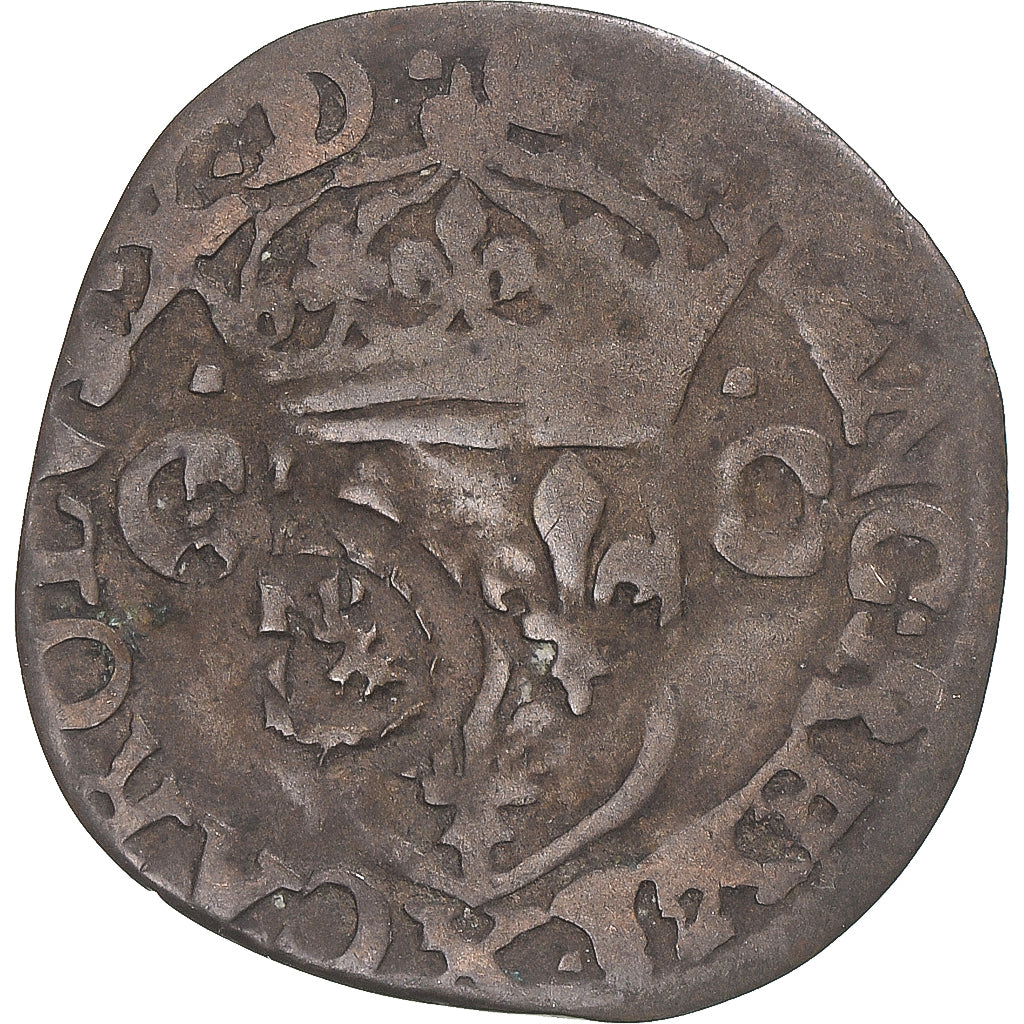 Munten, Frankrijk, Louis XIII, Quinzain (Douzain contremarqué), 1594, Amiens
