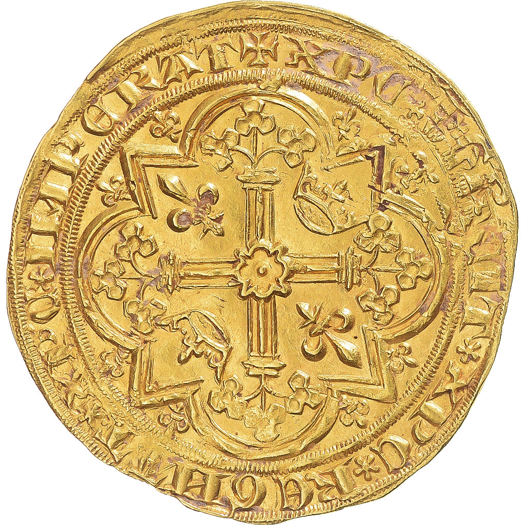 Münze, Frankreich, Charles V, Franc à pied, 1364-1380, VZ, Gold, Duplessy:360