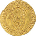 Moeda, França, Charles VII, 1/2 écu d'or à la couronne, 1445, Paris