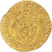 Moneta, Francia, Charles VII, 1/2 écu d'or à la couronne, 1445, Paris, BB
