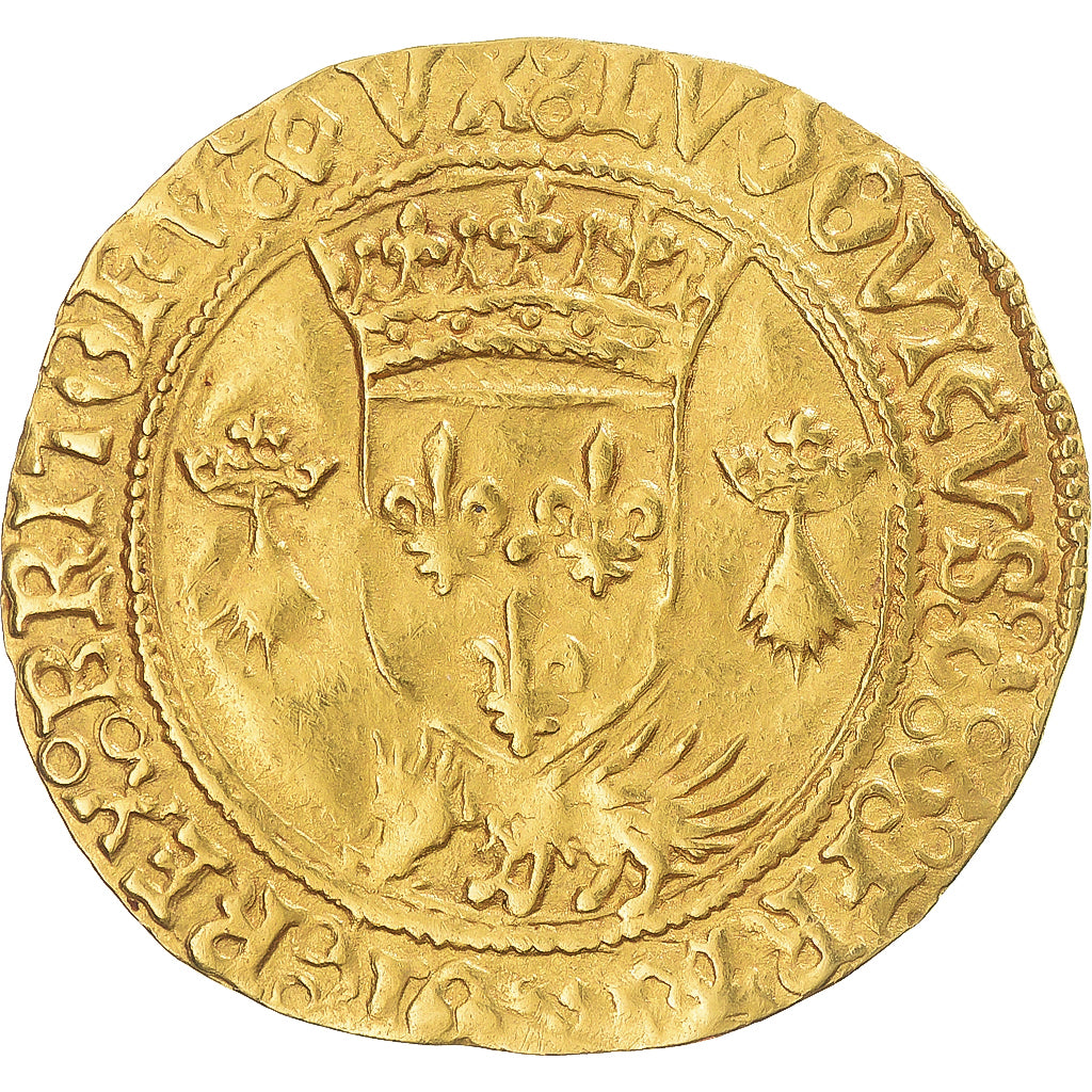 Coin, France, Louis XII, Écu d’or au porc épic de Bretagne, Nantes, 2nd type