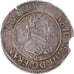 Moneda, Francia, Henri IV, 1/2 Franc au col plat, 1594, Saint-Lô, BC+, Plata