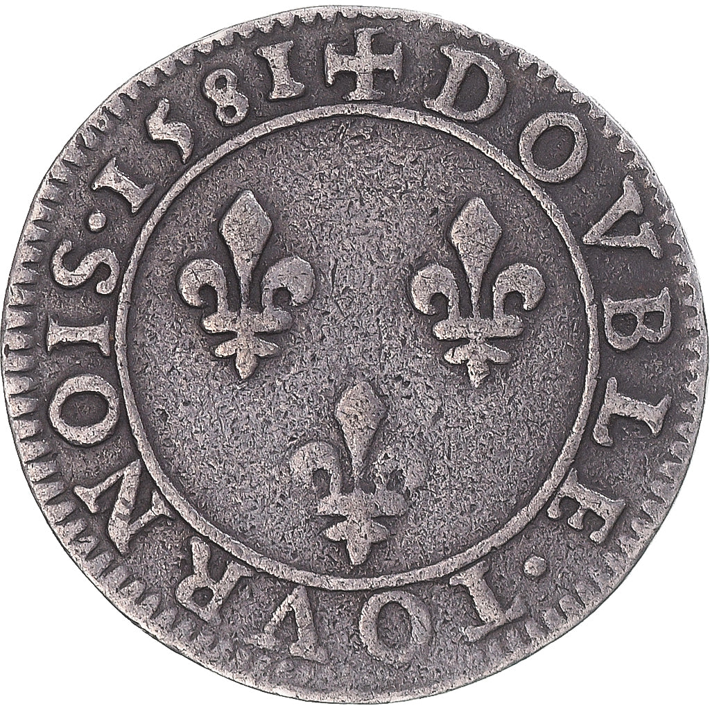 Monnaie, France, Henri III, Double Tournois, 1581, Paris, ESSAI, SUP, Argent
