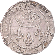 Coin, France, Charles IX, Double Sol Parisis, 1575, Montpellier, AU(50-53)