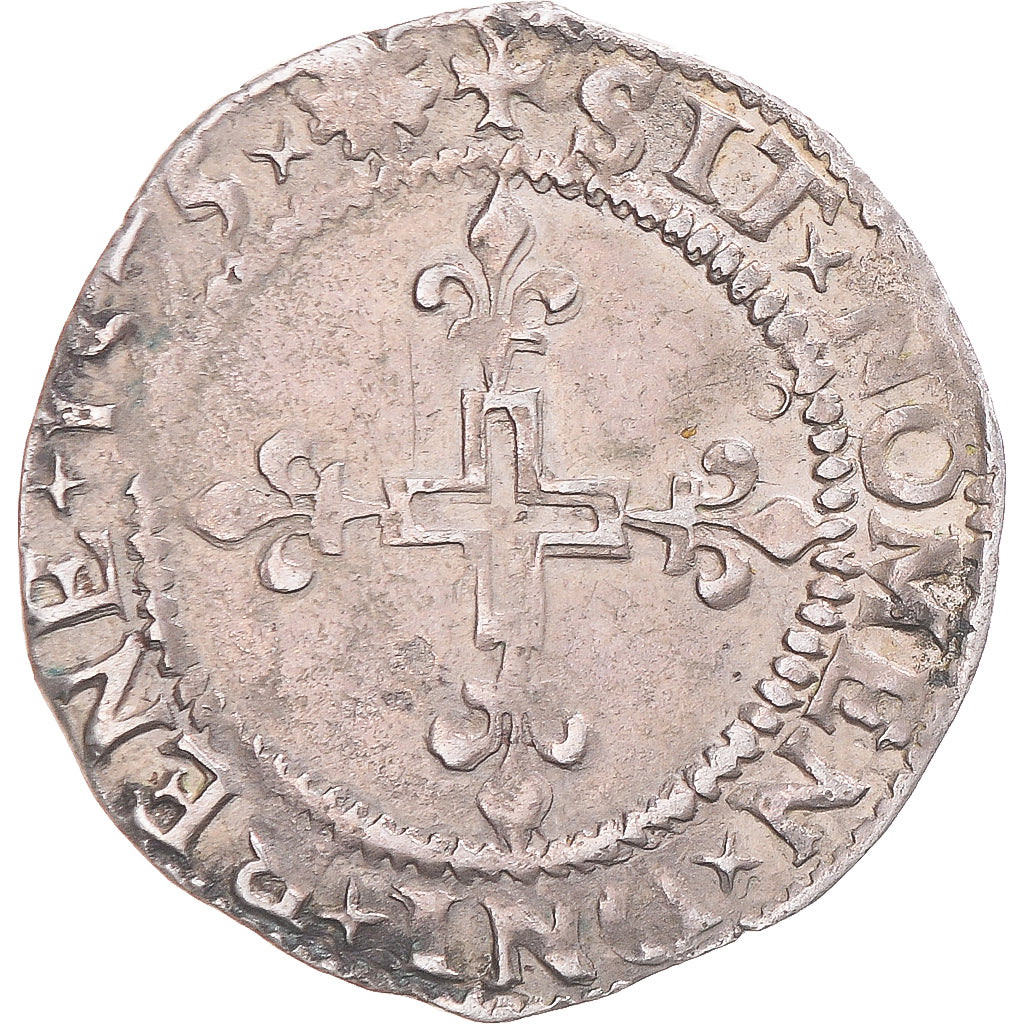 Coin, France, Charles IX, Double Sol Parisis, 1575, Montpellier, AU(50-53)