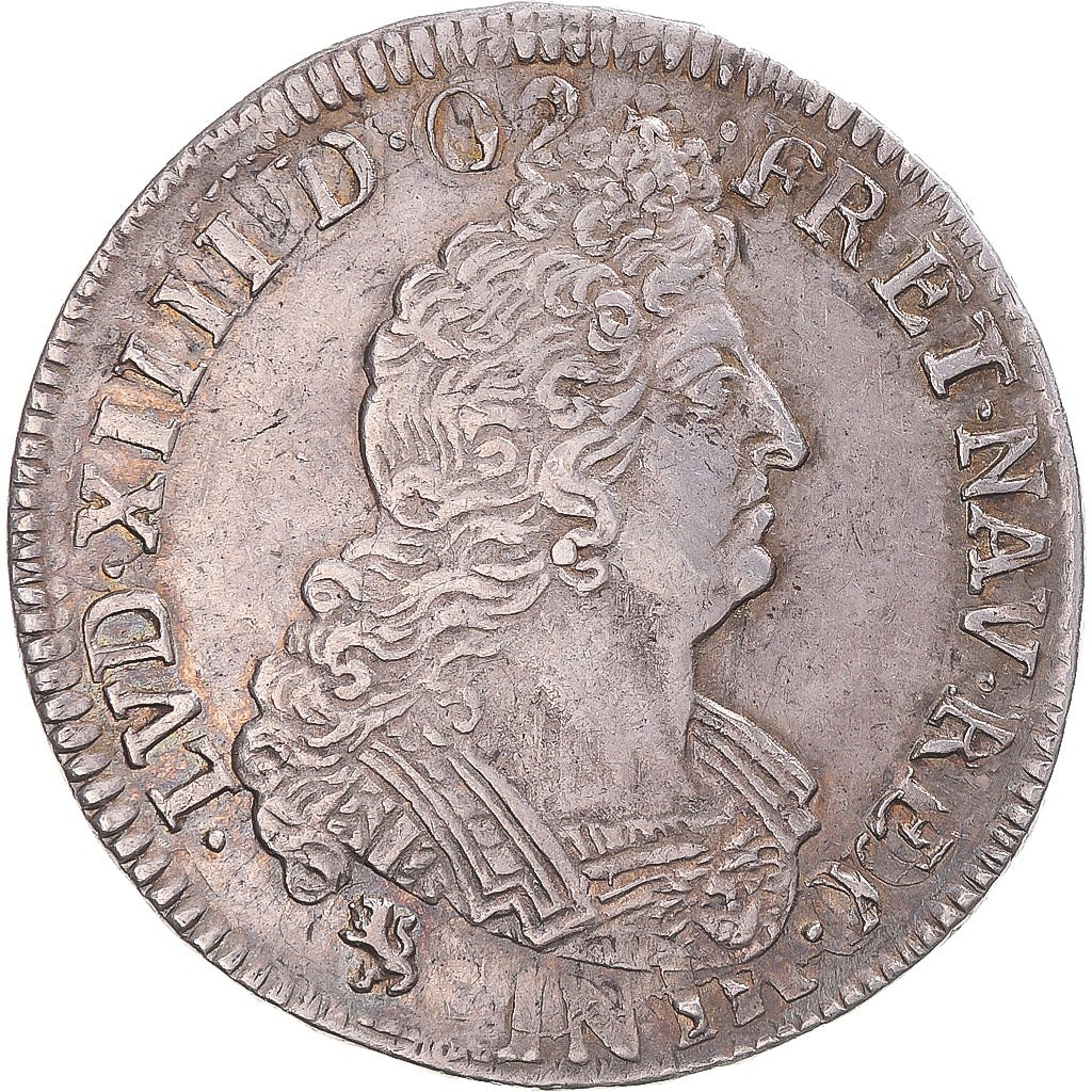Munten, Frankrijk, Louis XIV, 1/2 écu aux 8L, 2e type, 1704, Rennes, réformé