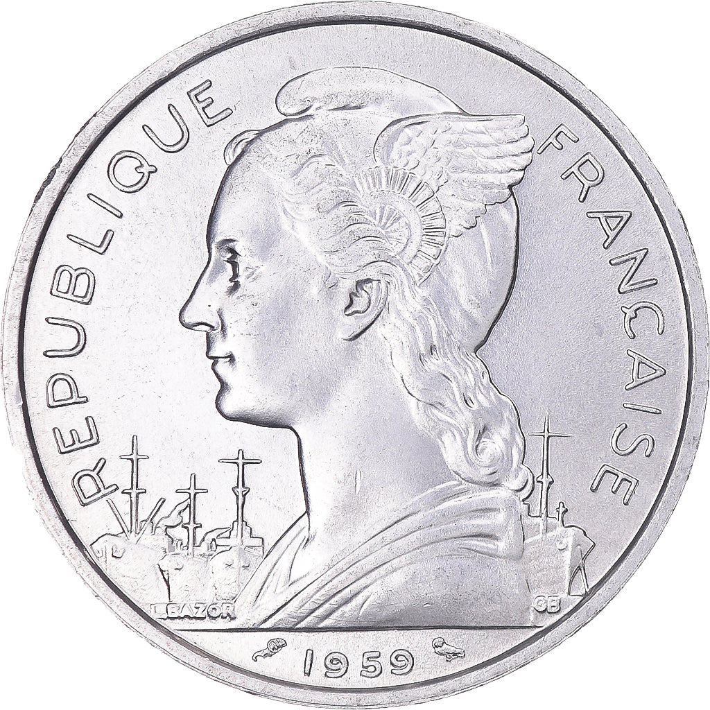 Monnaie, Côte française des Somalis, 5 Francs, 1959, Paris, SPL+, Aluminium