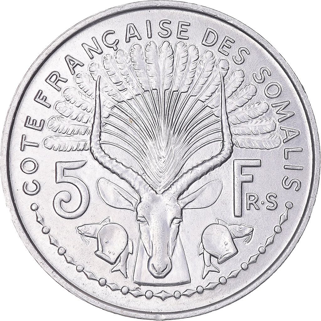 Monnaie, Côte française des Somalis, 5 Francs, 1959, Paris, SPL+, Aluminium