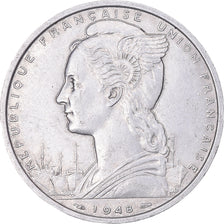 Moneta, Costa francese dei somali, 5 Francs, 1948, Paris, BB+, Alluminio, KM:6