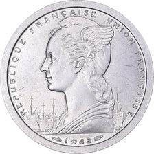 Monnaie, Côte française des Somalis, 2 Francs, 1948, Paris, SUP+, Aluminium