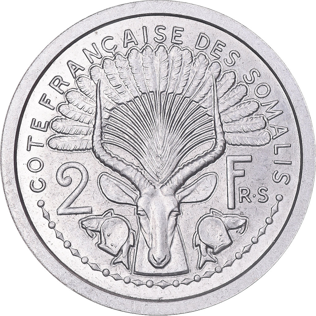 Monnaie, Côte française des Somalis, 2 Francs, 1948, Paris, SUP+, Aluminium