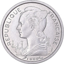 Coin, French Somaliland, Franc, 1959, Paris, MS(63), Aluminum, KM:8