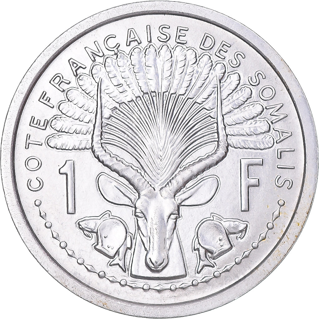Coin, French Somaliland, Franc, 1965, Paris, MS(64), Aluminum, KM:8