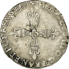 Münze, Frankreich, 1/4 Ecu, 1588, Toulouse, SS, Silber, Sombart:4662