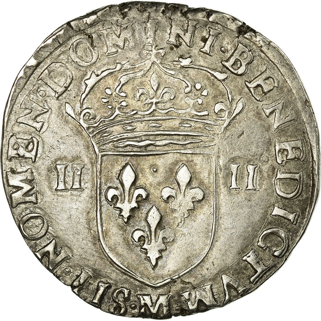 Münze, Frankreich, 1/4 Ecu, 1588, Toulouse, SS, Silber, Sombart:4662
