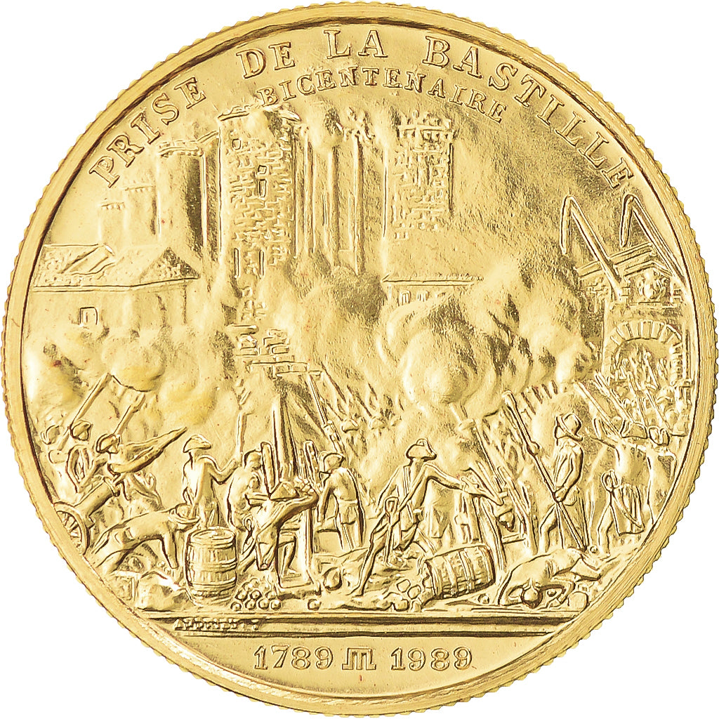 Francia, medaglia, Révolution Française, Prise de la Bastille, 1980, ESSAI