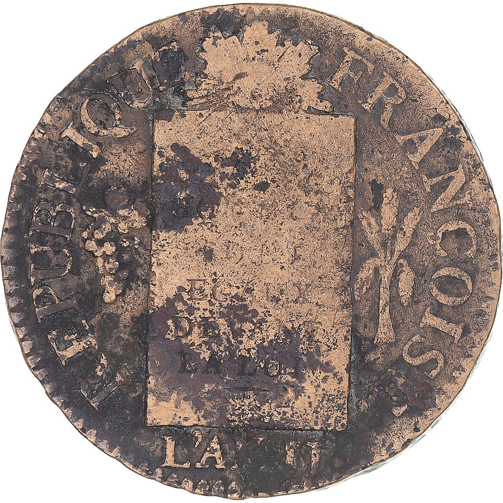 Coin, France, Sol aux balances non daté, Sol aux balances non daté, AN II