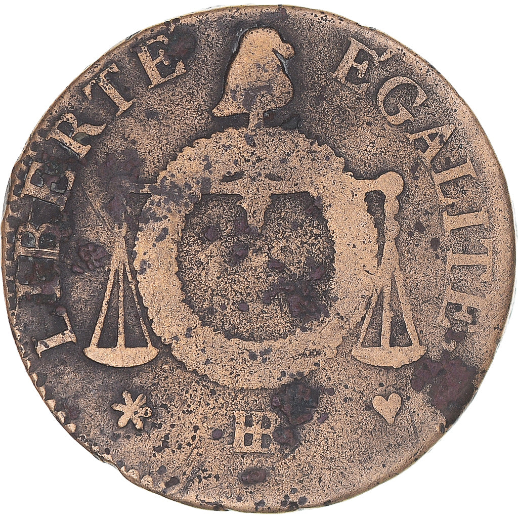 Coin, France, Sol aux balances non daté, Sol aux balances non daté, AN II
