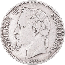 Coin, France, Napoleon III, 5 Francs, 1867, Strasbourg, VF(30-35), Silver