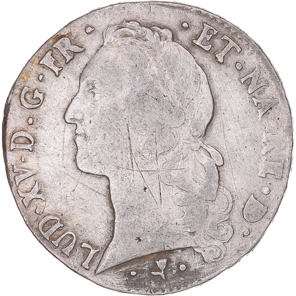 Moneda, Francia, Louis XV, Écu de Béarn au bandeau, 1765, Pau, BC+, Plata