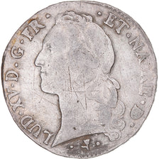 Moneda, Francia, Louis XV, Écu de Béarn au bandeau, 1765, Pau, BC+, Plata